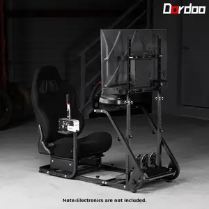 Dardoo Racing Simulator Cockpit (includes ergonomic gaming chair and monitor mount) — Compatible with G29 and G920 racing systems. Does not include steering wheel, handbrake, shifter, or pedals.