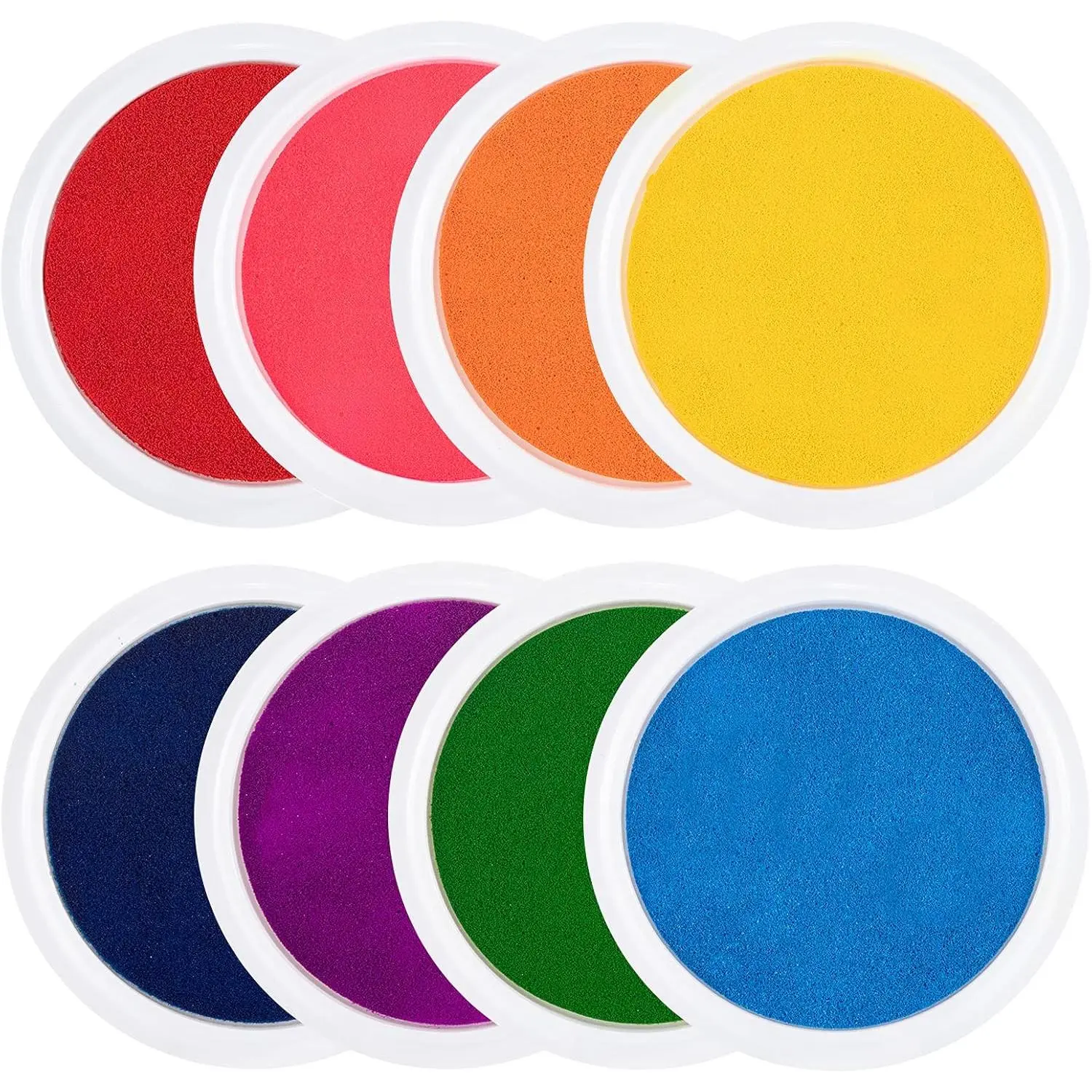 7" Large Ink Pads for  - Handprint Footprint Size Rainbow  Pad, Safe & Washable Ink Pad for Fingerprint Painting Card Making  Crafting Paper  Fabric Scrapbook  Birthday Gifts