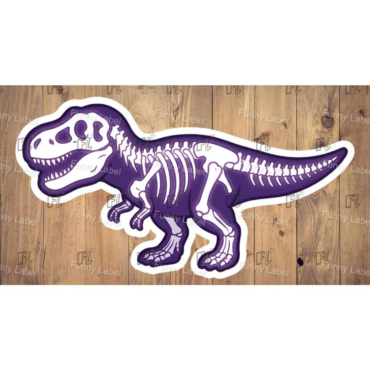 Rad Rex Glow-in-the-Dark Skeleton Dinosaur Adhesive Decorative Permanent Stickers for Toys & Hobbies, DIY Scrapbooking & Stamping, Adhesive Stickers Stickers, Decorative Sticker Stickers