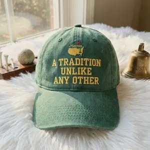 Masters Golf Cap, Augusta Inspired Embroidered Hat, Casual Everyday Wear Unisex Adjustable Cap