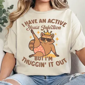 Funny Racoon Shirt Embarrassing Offensive Rude Raunchy Inappropriate Shirts Airport Exchange Girls Trip Adult Humor Joke Tee 5AEF5