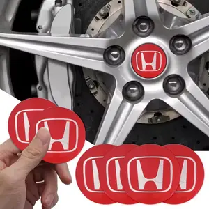 4pcs 56MM Car Wheel Center Cap Hub Covers Emblem Decorate Protection Stickers For Honda Odyssey Spirior CR-V Civic HR-V City Accord Fit Pilot Auto Accessories