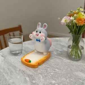 Cute Cat Design Desktop Phone Stand, Decorative and Practical, Relieves Work Study Stress, Soft Bouncy Butt to Play with