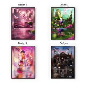 [Sale Up To 40%] [Unframe] TiaCorine Album Posters, Alternative Trap Rap Wall Art, Creative Hip Hop Bedroom Aesthetic Decor, Modern Album Cover Artwork, Gift for Fans