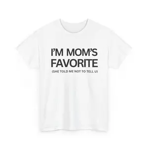 “Mom’s Favorite Shirt Funny Family Tee | Siblings Gift, Matching Holiday Shirts, Funny Quote Tee, Novelty Family Shirt sibling shirts  family shirts  funny holiday gift ideas  sibling rivalry tee -shirt  birthday gift for siblings  novelty family shirt