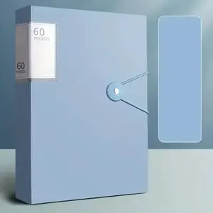 A Folder with 40/60/100 Inner Pages, an A4 Transparent Insert File Folder for Organizing Materials, a Multi-Layer Large-Capacity Office Folder for A4 Student Exam Papers, Available in 6 Colors.