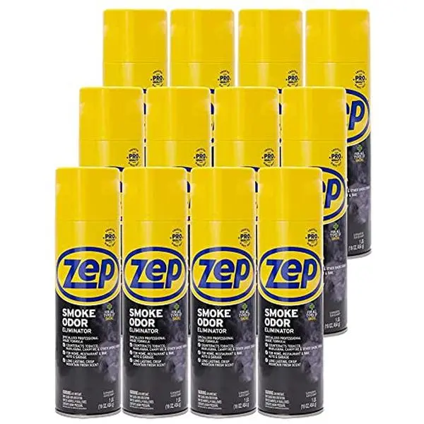 Zep Smoke Odor Eliminator Aerosol Spray - 16 oz. (Pack of 12) ZUSOE16 - Refresh and Deodorize Cannabis, Tobacco, Cigarette, Cigar, and Smoky Air in Homes, Cars, Offices and MORE