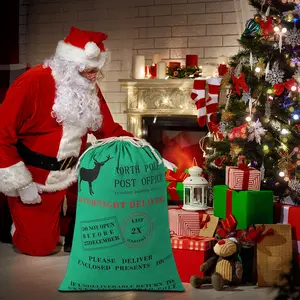 BIG GREEN GIFT BAG FOR CHRISTMAS(Jagdlied)Candyland Christmas decor/Christmas party/Cute Christmas bags