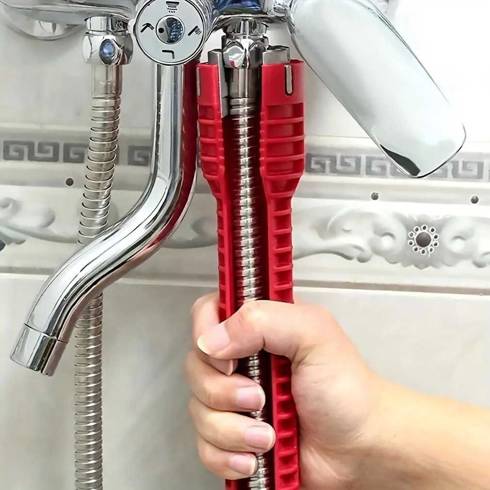 Multifunctional Faucet Wrench, Multifunctional Sink Wrench, Portable Faucet Installation Tool, Universal Faucet Repair Tool for Kitchen & Bathroom