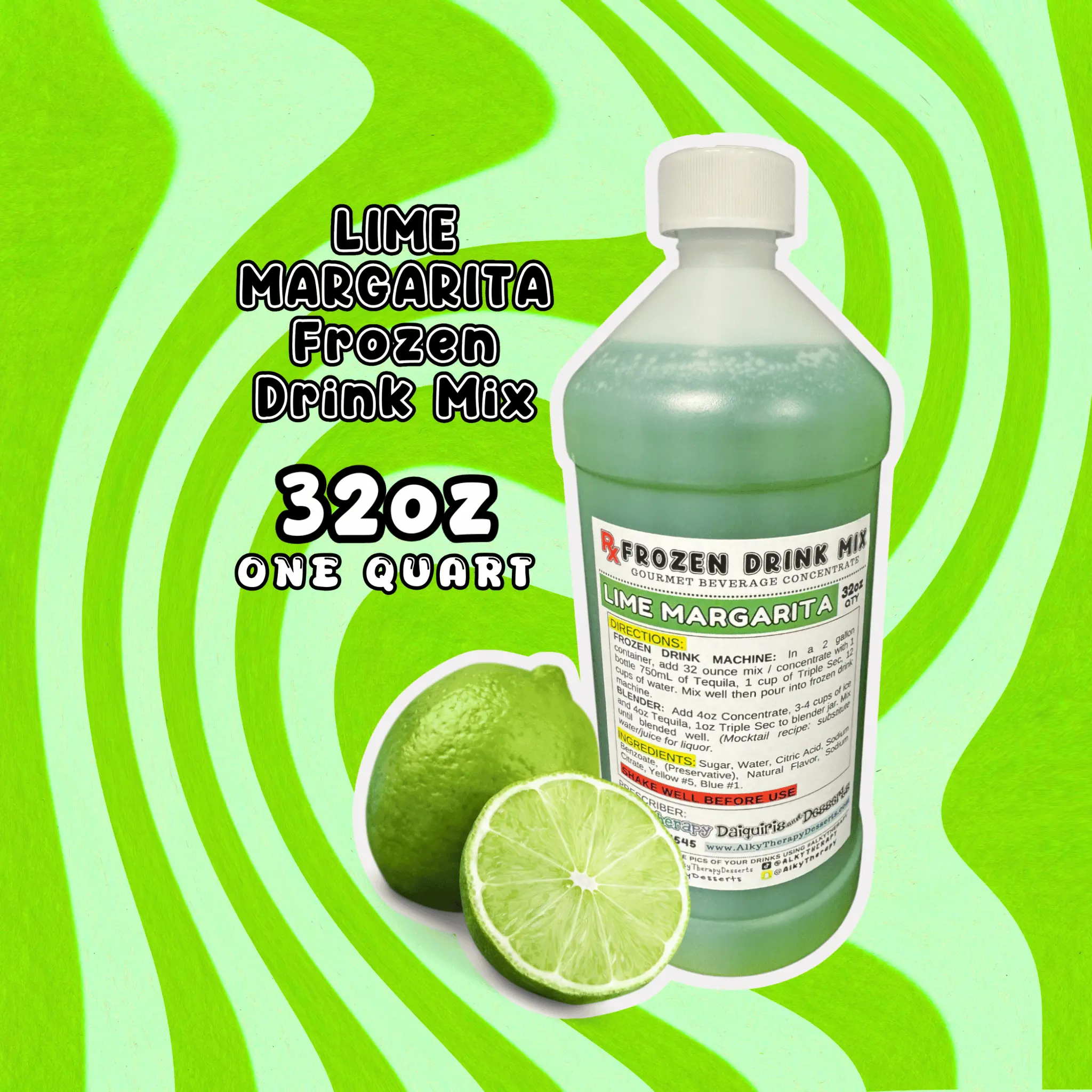 LIME MARGARITA Frozen Drink Mix - Margarita Mix - Slush Machine Mix - Concentrate for Beverages