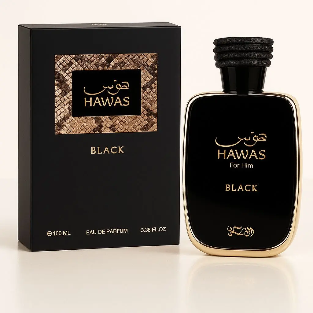RASASI HAWAS BLACK 3.4 EDP - Bold Masculine Scent for Men with Bergamot Pineapple & Grapefruit Long Lasting Rich Aroma Ideal for Daily Wear or Special Occasions