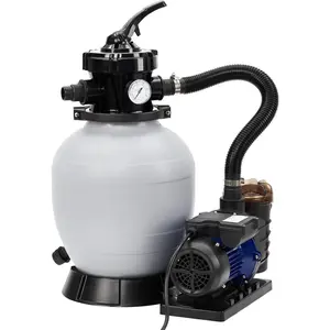 13" Sand Filter Pump - 2Lb Filter Ball, 3434GPH 3/4HP Pool Sand Filter for Above Ground and Inground Pool Up to 8500 Gallons,with 6-Way Multi-Port Valve & Strainer Basket Easy Installation