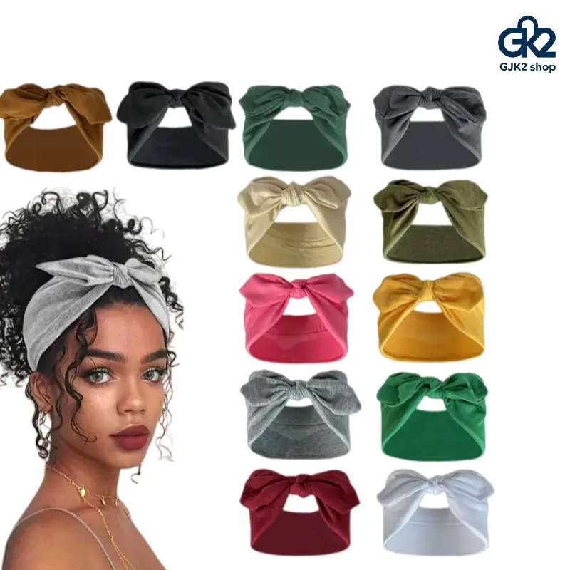 4Pcs Boho Headbands for Women, Wide Paisley Print Bowknot Hair Accessories with a Soft Stretch Fit, Boho Bowknot Look, Wide Band
