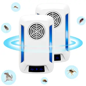 2025 Upgraded Ultrasonic Pest Control Repeller,2 Pack Electronic Pest Repellent Plug in Indoor for Insect Roaches Ant Spider Mosquito Mouse Repellent for House Kitchen Garage Warehouse