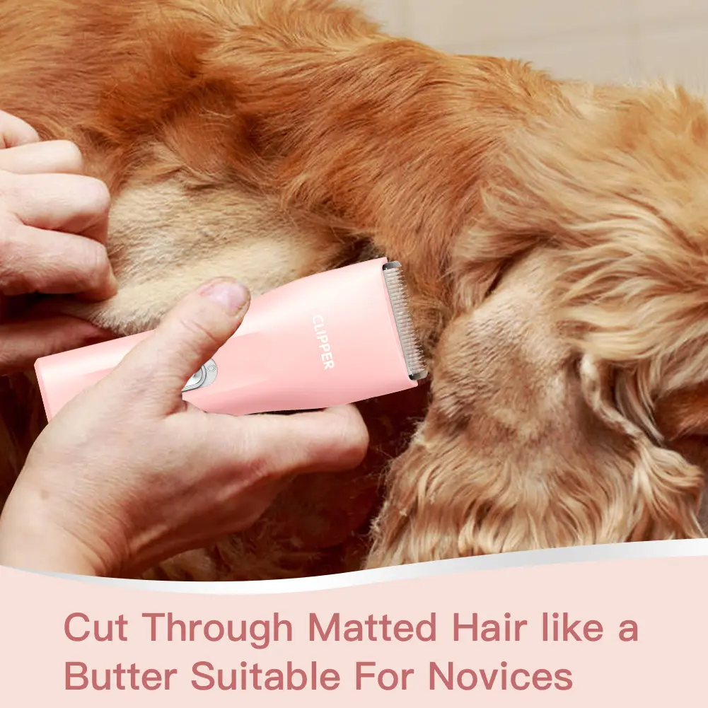 Pet Clippers, Dog Hair Grooming Low Noise, Rechargeable Cordless Cat Shaver with Ceramic Blade,Portable Pet Hair Trimmer for Matted & Long Hair Pet Clippers, Dog Hair Grooming Low Noise, Rechargeable Cordless Cat Shaver with Ceramic Blade,Portable Pet Hair Trimmer for Matted & Long Hair