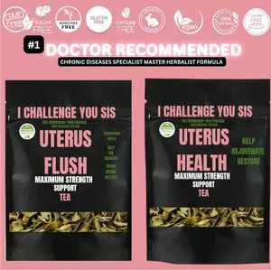 HERBAL TEA -60 DAY SUPPLY CLEANSING RESTORATIVE REGENERATIVE LOOSE LEAF TEA ALKALINE UTERUS FLUSH AND  Organic  Natural HEALTH MAX STRENGTH TEA  KIT TEA