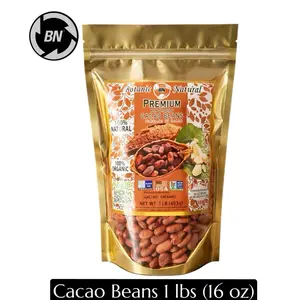 BN Cacao Beans 1Lb Raw Organic Non GMO,Vegan, Gluten Free Delicious Flavor