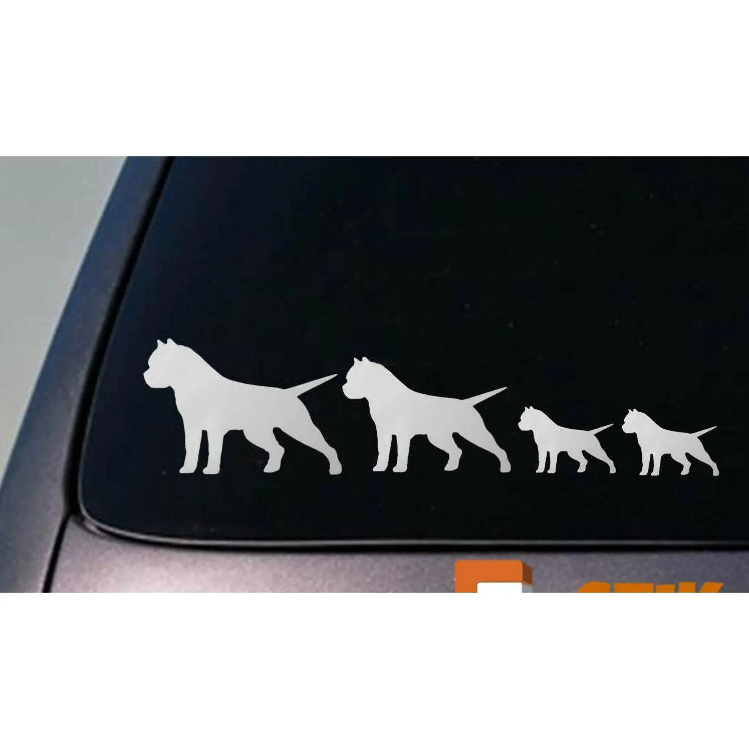 PIT BULL FAMILY 8.5" STICKER DECAL VINYL CAR AMERICAN BULLY APBT AMSTAFF *D626*
