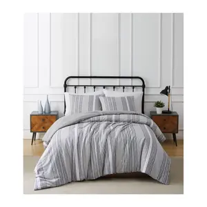 Truly Soft Kiel Stripe King 3 Piece Flannel Comforter Set