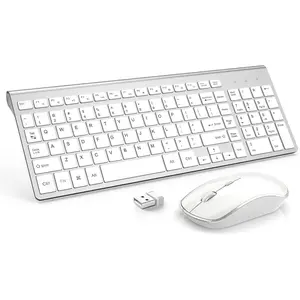 Keyboard , JOYACCES 2.4G Compact and Ultra Slim  Keyboard and  for Windows, Computer, Desktop, PC, Laptop-Sliver