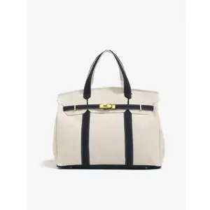 Canvas Tote Bag for Women New Arrival Luxurious Niche Design Color-Blocked Handbag Spacious Commuter Tote Versatile Everyday Bag