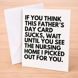 Funny Fathers Day Card for Dad- Fathers Day Greeting Card, Ready to Gift Fathers Day Card For Dad, Printed Inside with Envelope Funny card for Dad, Fathers Day Greeting Card
