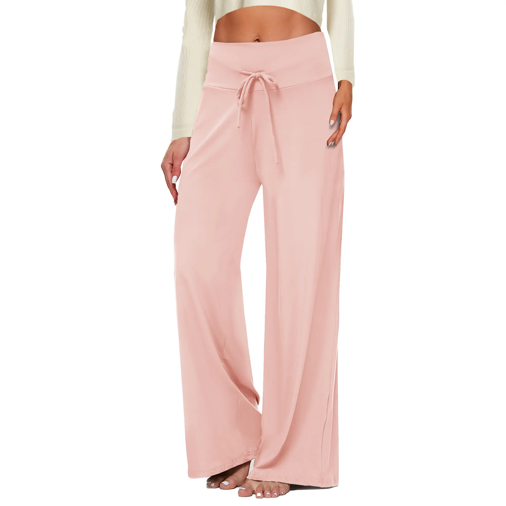 ‌SHOWITTY Womens Casual Wide Leg Pants for Summer Vacation - Comfortable Maternity Lounge Yoga Pajama Pants