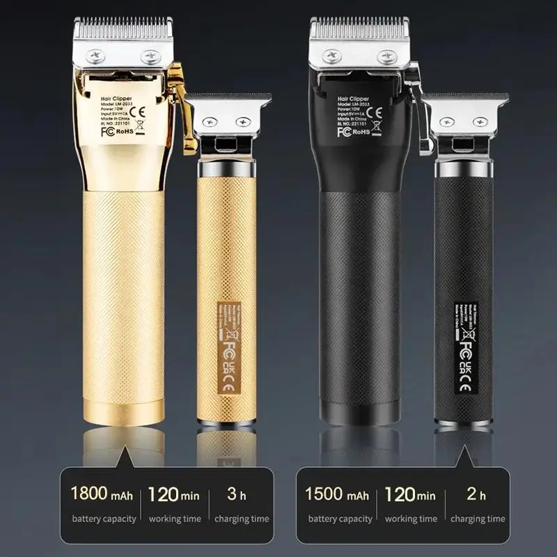 Electric Hair Trimmer, 1 Set Multifunctional Portable Rechargeable Hair Trimmer Shaver for Men, Hair Clipper with Display, Hair Clippers Set 7