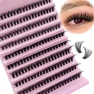 200 Pieces C Shape False Eyelashes, Soft Natural Individual Lashes, Perfect for Daily Makeup & DIY Home Eyelash Extensions, Eyelash Falsies