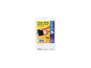 Avery 05418 Print or Write Removable Multi-Use Labels, 1/2 x 3/4, White, 1000/Pack