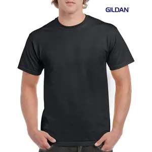 Gildan G5000 Men's Heavy Cotton T-Shirt, 100% Cotton Short-Sleeve Black Tee, Breathable & Durable Unisex Everyday Top
