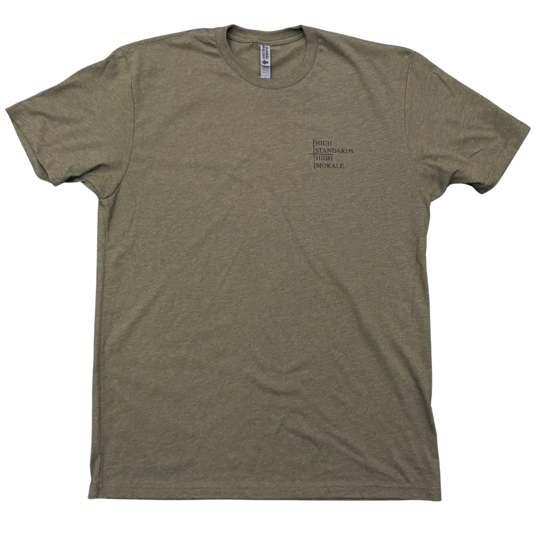 HIGH STANDARDS HIGH MORALE Men's Short-Sleeve T-Shirt, Casual Menswear Top for Daily Wear