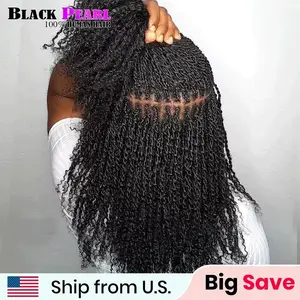 Top Peruvian Kinky Curly Mini Twist QVR US Stock Afro Kinky Bulk Human Hair for Braiding 100% Remy Hair Bundles No Shedding