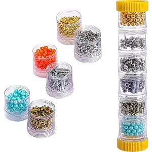 6 Pcak Height Adjustable Screw Organizer Box for Space Saving.Freely Combine to Create Custom Storage for Small Parts,Screw,Nail,Crafts.Keeps Everything Neat and Visible