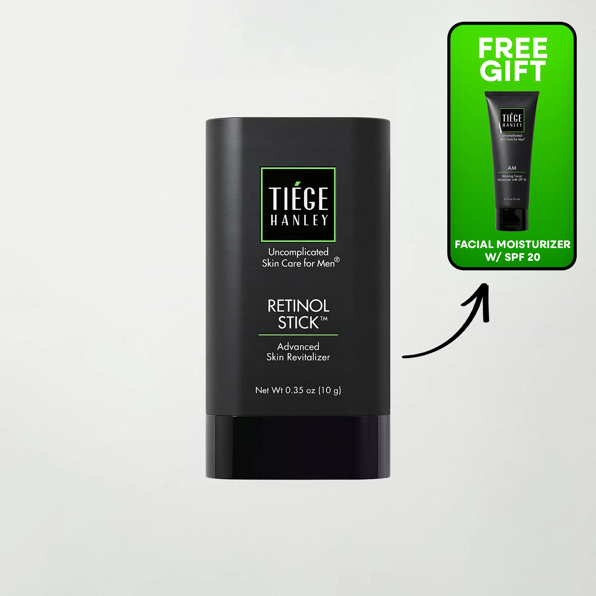 Tiege Hanley Retinol Stick - Retinol + Hyaluronic Acid + Niacinamide - Wrinkles + Fine Lines + Dark Circles