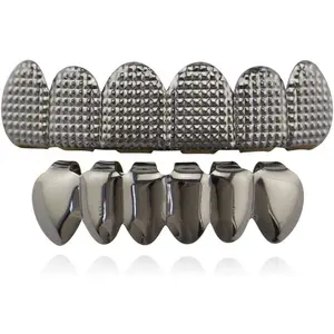 18k  Plated Grills  Hop  Grillz Caps Top and Bottom Set for Your
