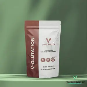 Vital Health V-Glutation - Advanced Antioxidant Formula with Glutathione Vitamin C & Turmeric for Cellular Defense Skin Radiance & Healthy Inflammatory Response
