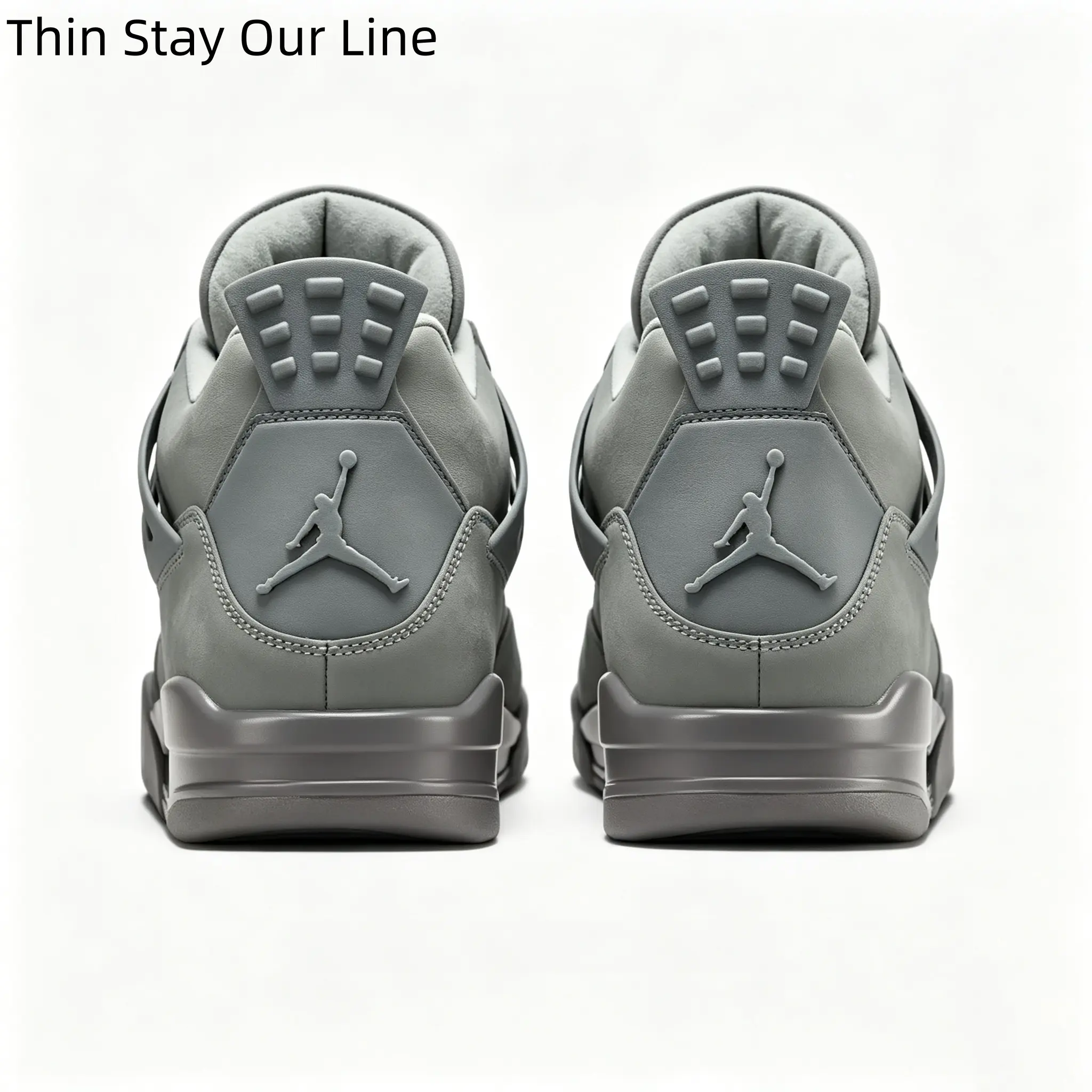 Cushioned High Top Trainers Monotone Grey Suede Non Slip Rubber Outsole Casual Sneakers For Outdoor Daily Outfit