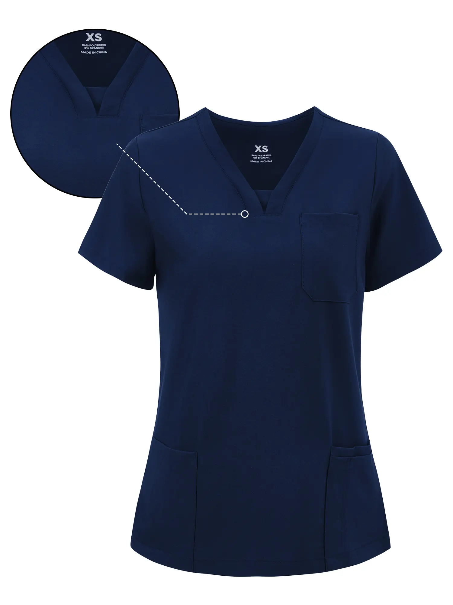 COZYFIT Scrubs Nova Overlay V-Neck Top for Women - V-Neck Women Scrub Tops with 3 Pockets,Soft Stretch Nursing Clothes Nurses Workwear going tops  Shirts  Womenswear