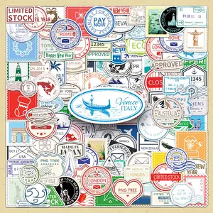 Vintage Stamp Sticker, 116pcs/set Creative Retro Stamp Sticker, DIY Decorative Sticker for Scrapbooking, Journaling, Gift Wrapping