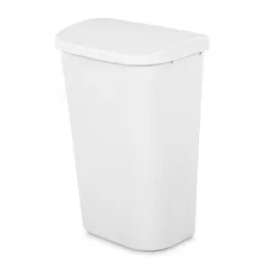 Sterilite 11.3 Gal Lift Top Lid Wastebasket Kitchen Trash Can, White (18 Pack)