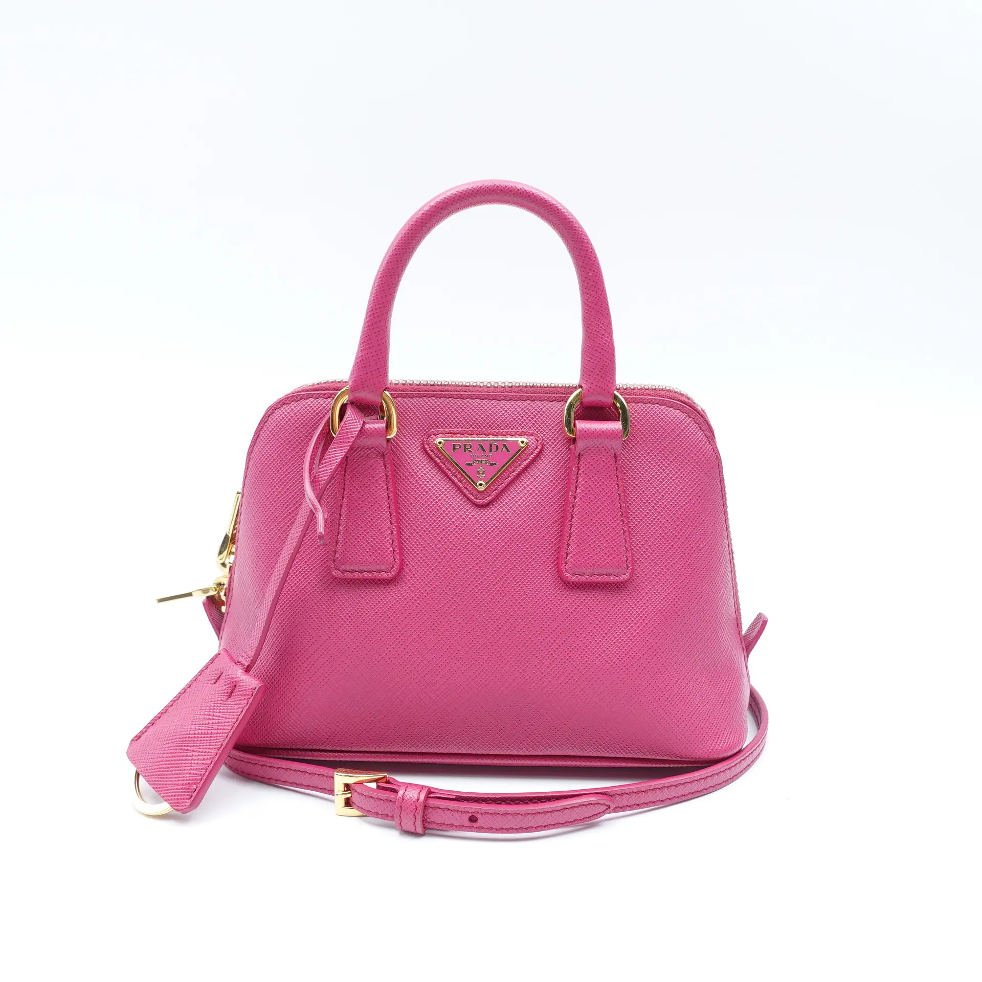 Pre-owned PRADA Calfskin Shoulder Bags Matinee Purple Leather Shoulder Bag T10419320