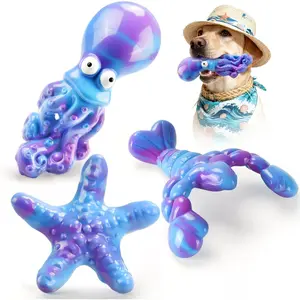 3 Pack Indestructible Dog Toys for Aggressive Chewers, Bacon Flavored Nylon Chew Bones for Large Dogs