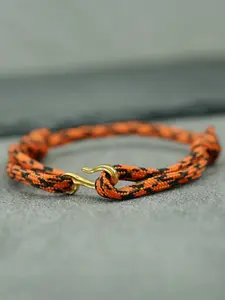Men's Outdoor Survival Bracelet, 4mm Paracord Woven Hand Chain, Simple Hook Jewelry, Durable Accessory for Hiking & Camping
