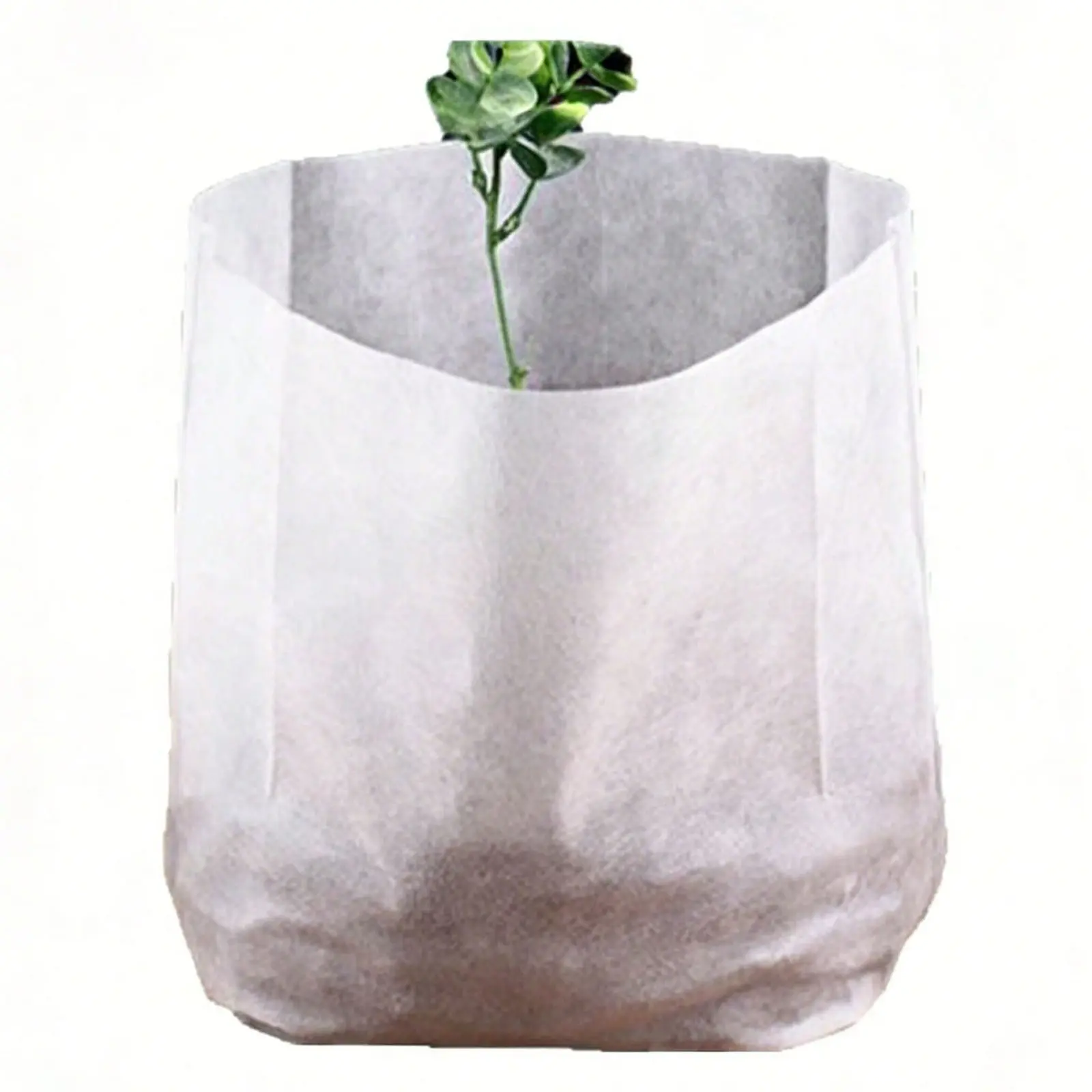 100 Biodegradable Seedling Bags, 5.5 Inch X 6.3 Inch Non-Woven Fabric, Home Gardening Supplies, Trees, Flowers, Vegetables, Plant Pots