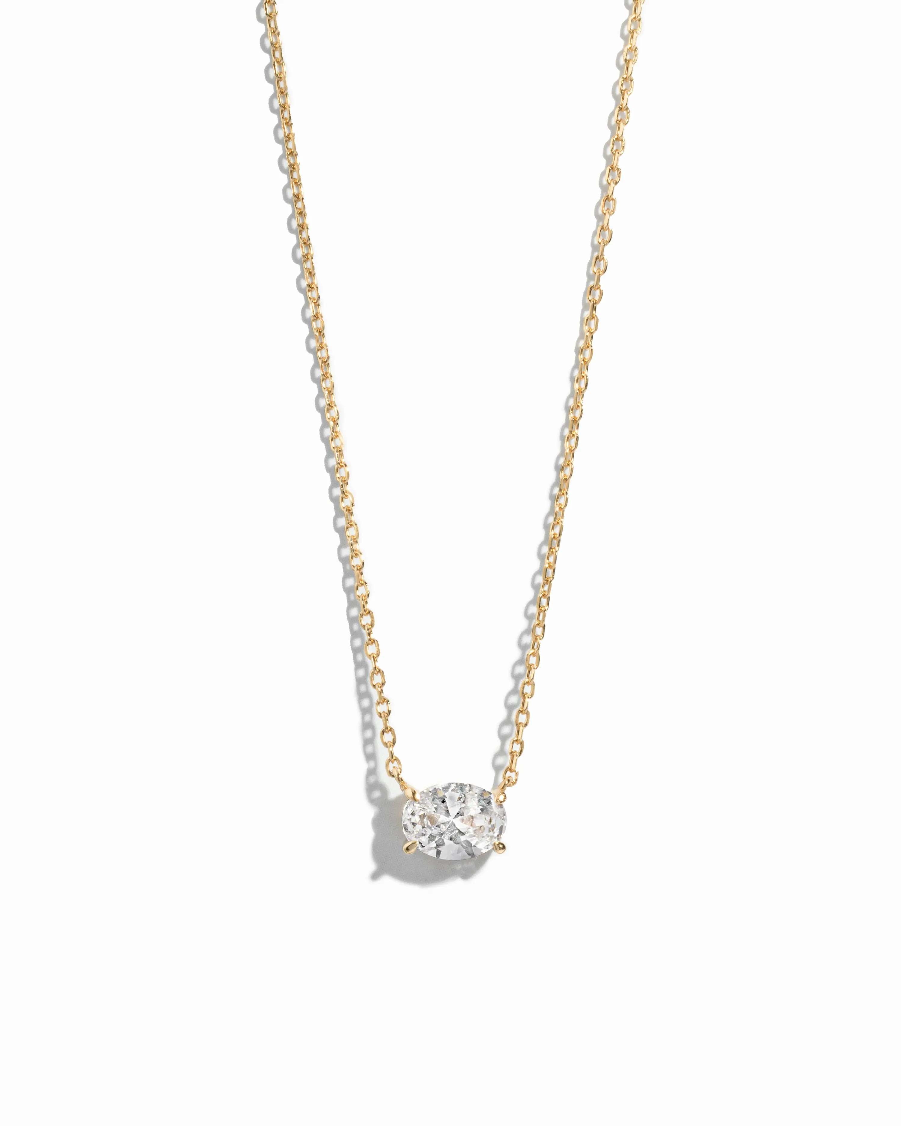 Sami Jewels Oval Pendant Necklace for Women, 925 Sterling Silver Plated with 14k Gold, 16" with 3" Extension Chain, Lobster Clasp Closure, Hypoallergenic and Nickel-free, Ideal for Everyday Wear