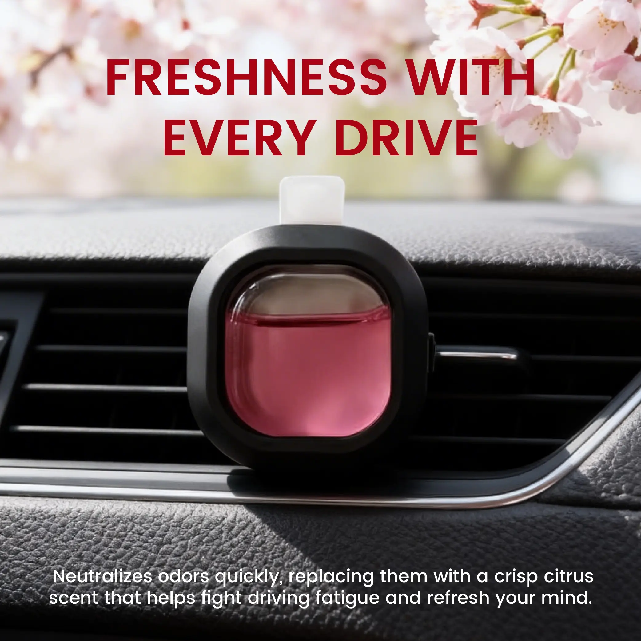 Car Air Vent Clip Fragrance Diffuser - Long-Lasting Car Odor Eliminator, Removes Cigarette & Unpleasant Smells, 2 Scents (Lavender, Peach), Suitable for Sedans, Trucks, SUVs, Automotive Interior Accessory