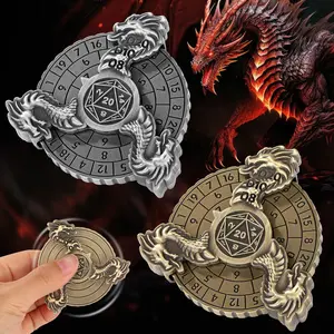 7-In-1 Dragon Dice Set, Dnd Starter Kit, Metal Durable Dice Set with Dragon Design, Role Playing Game Accessories, Tabletop Gaming, Tabletop RPG, Tabletop Games Supplies