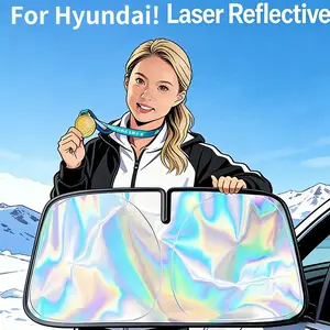 Modern Odyssey Car Sun Visor, Laser Cut Front Window Shade, Windshield Sun Shade, Car Windshield Sunshade, UV Protection, Heat Insulation, Fits Sanda Palisade Kona Sonata Ioniq 5 Ix25 I20