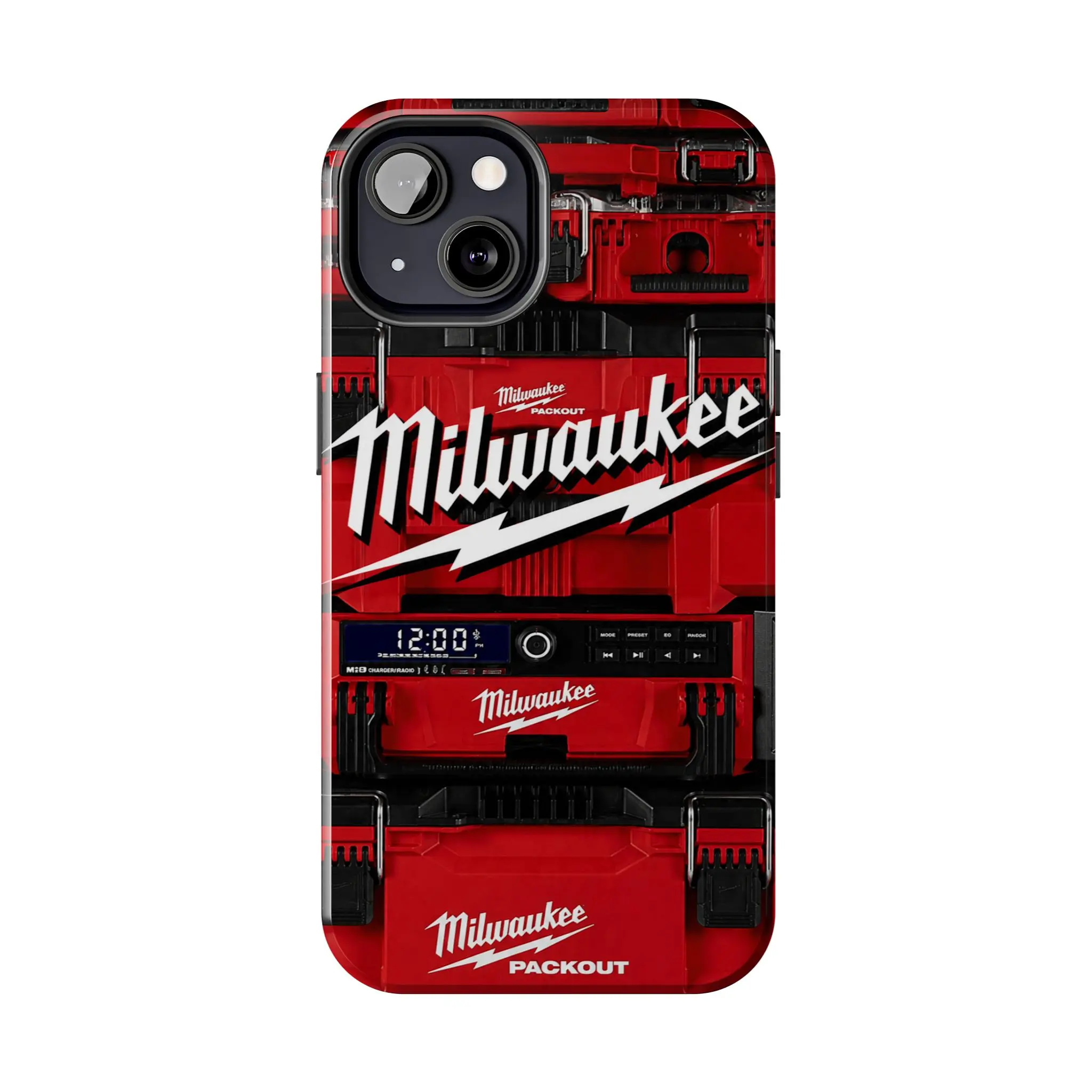 MILWAUKEE TOOL SECURITY BOX iPhone Case, Heavy Duty PACKOUT Tool Storage Phone Case, Rugged Industrial Protective Cover